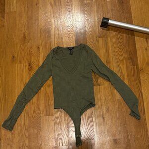 Forever 21 Green Bodysuit S/M